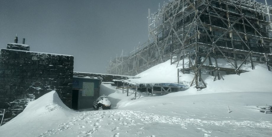 карпаты, зима, поп иван, гора