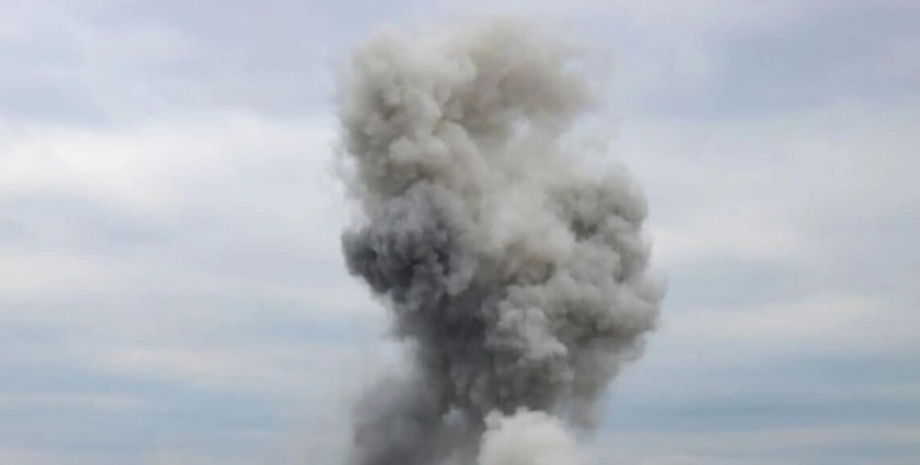 вибух, дим, БПЛА, дрони, Бєлгородська область