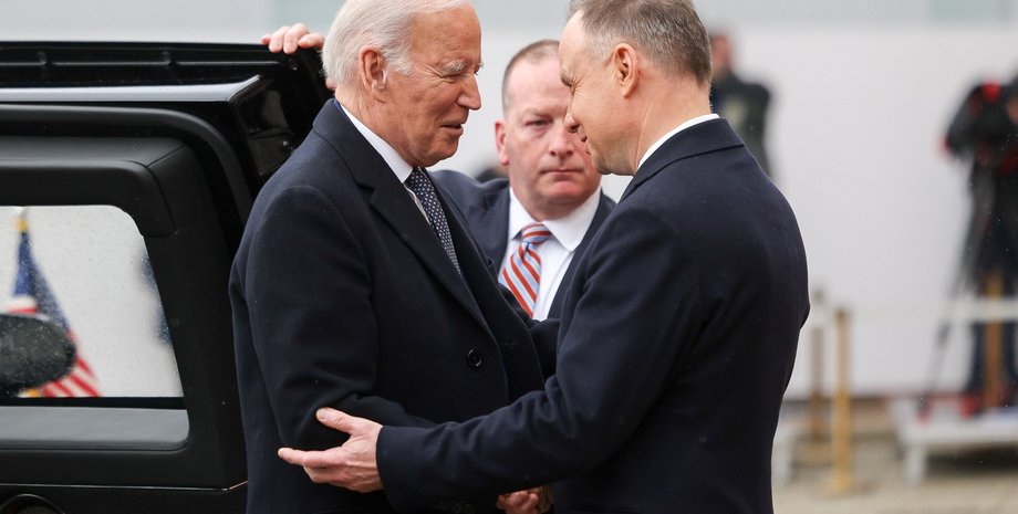 Джо Байден и Анджей Дуда визит Байдена в Польшу 21 февраля