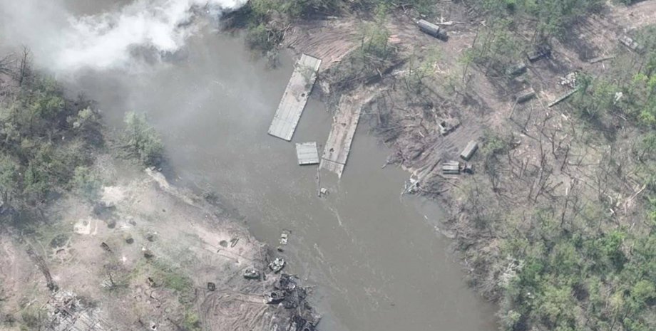 северский донец, переправа, российские оккупанты, артиллеристы