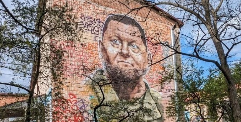 мурал з залужним мурал з залужним, інтернат, залужний, валерій залужний