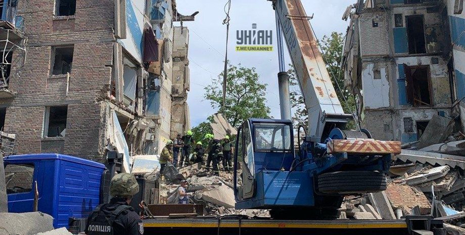 Зображення наслідків атаки по Києву