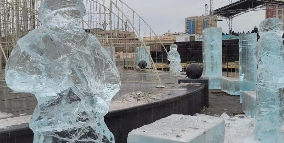 Прикраса площі Леніна у Читі