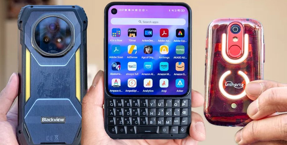 Blackview Xplore 2, Unihertz Titan 2 Elite та Unihertz Jelly Star Mini