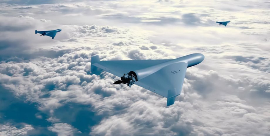 изображение группы дронов-камикадзе Шахед РФ в полете