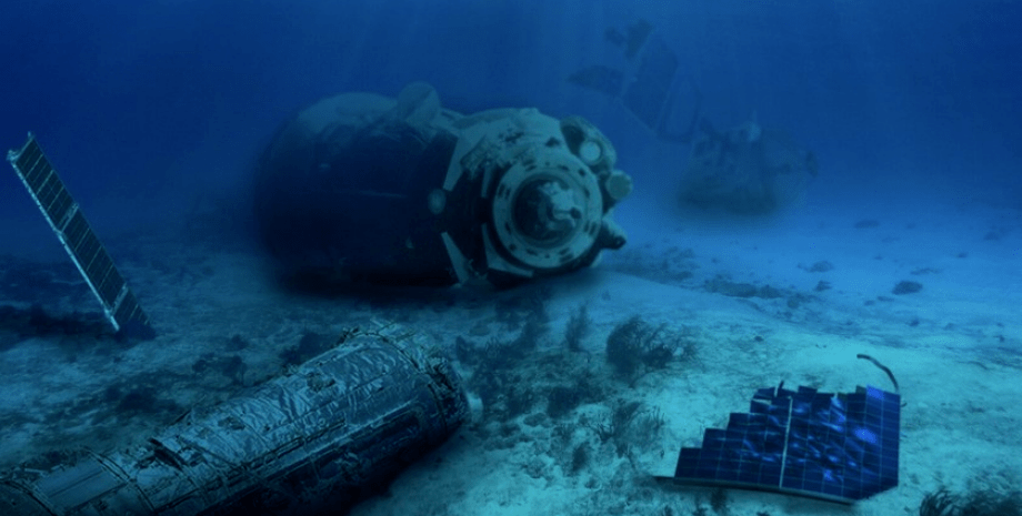 Точка Немо, затонувшие корабли Точка Немо, затонувшие корабли, корабль, океан, вода, космос, астронавт, Жюль Верн, остров, самая далека точка, МКС