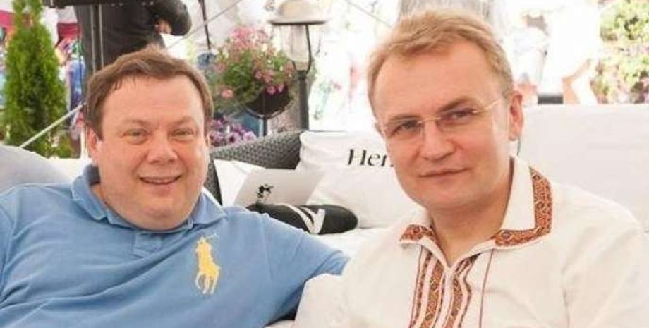 Михаил Фридман (слева) и мэр Львова Андрей Садовой.  Фото: lviv1256.com