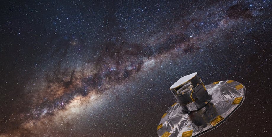 Телескоп Gaia изучает Млечный путь. Художественная иллюстрация: ESA/ATG MediaLab