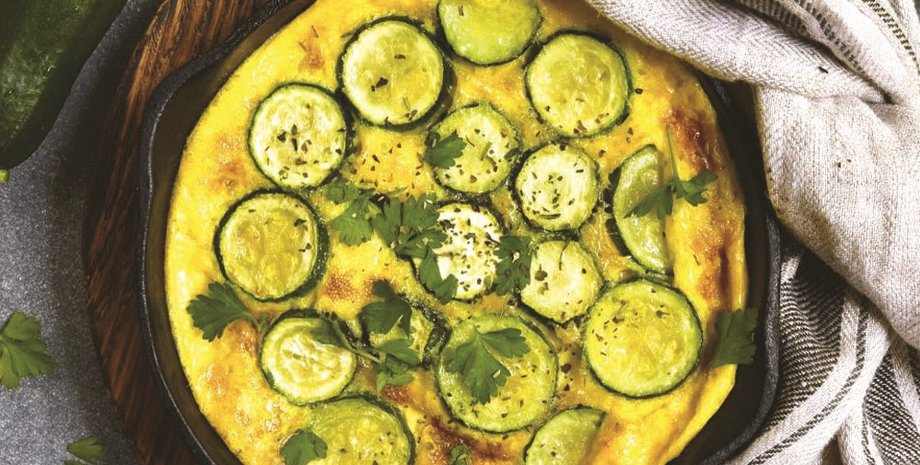 Омлет с кабачками, омлет рецепт, фритатта с кабачками, фритатта что это