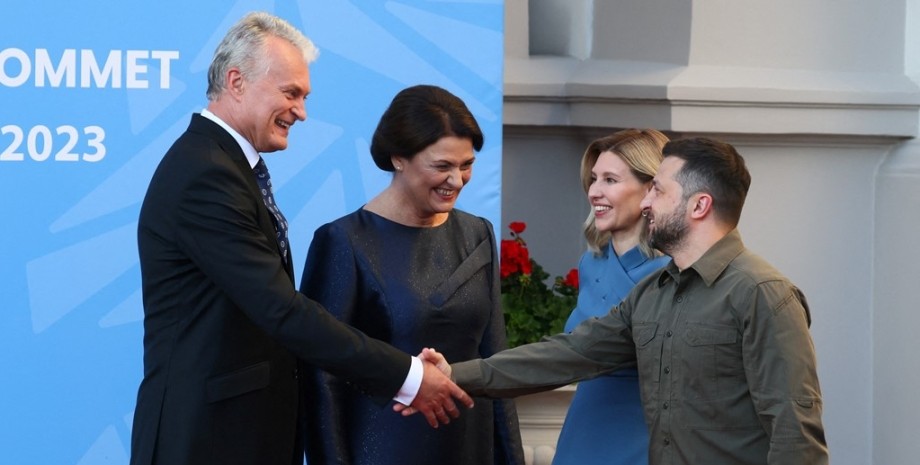 Участники саммита в Вильнюсе, Владимир Зеленский на саммите НАТО
