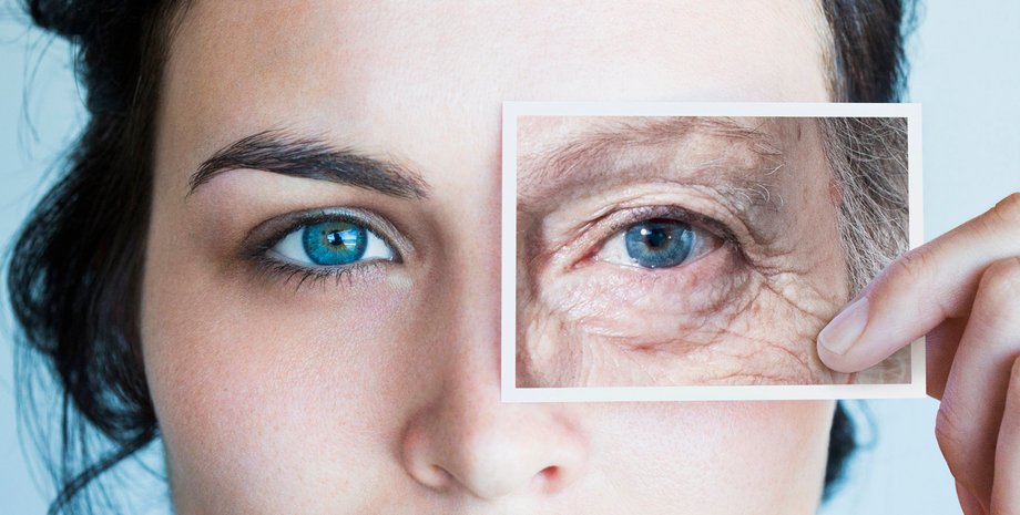 жіноче обличчя, молодість і старість