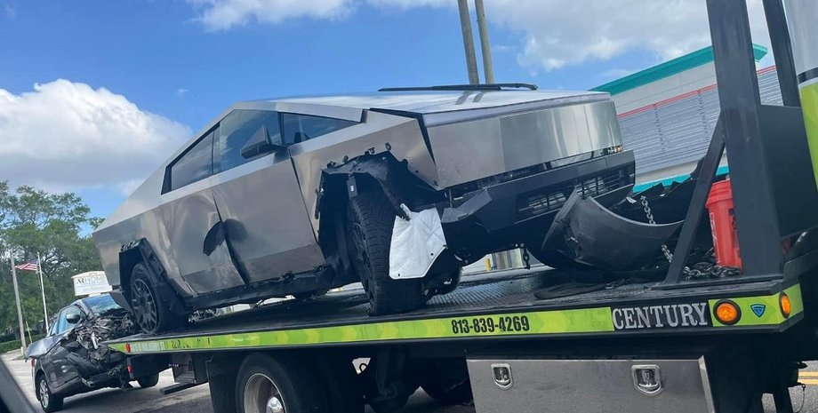 Tesla Cybetruck дтп, Tesla Cybetruck, нова Tesla Cybetruck, пікап Tesla Cybetruck