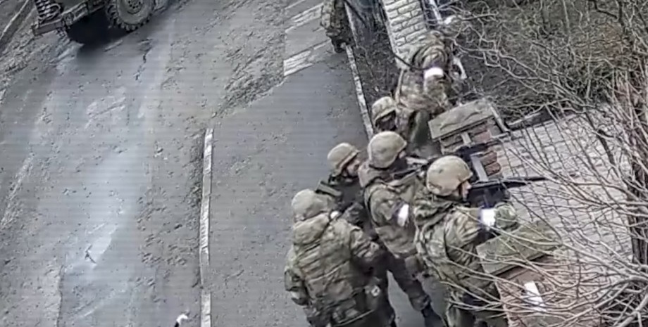 Российские военные в Буче Буча, война, Украина, ВС РФ, фото