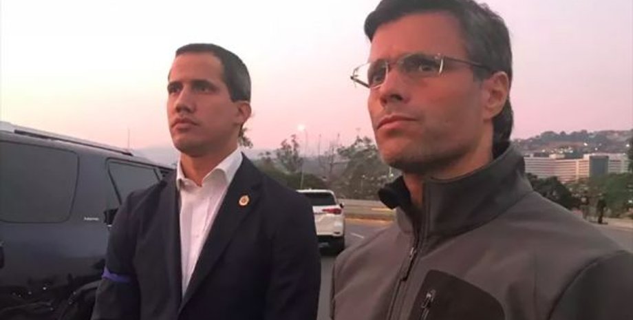 Хуан Гуайдо и Леопольдо Лопес (справа)/Фото: en.mercopress.com