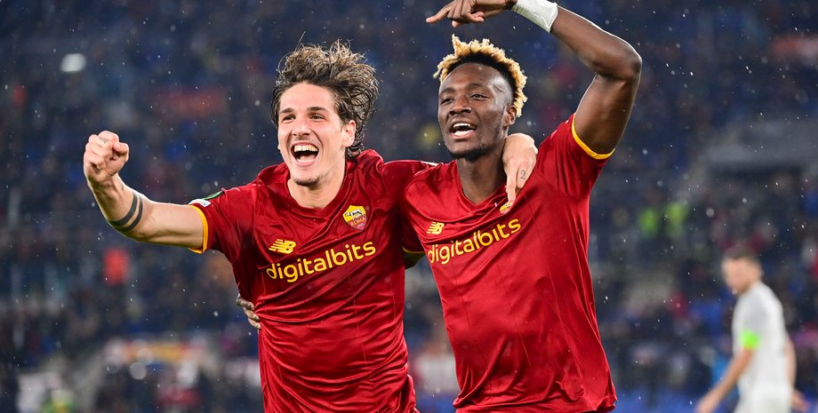 Николо Дзаньоло и Темми Абрахам ФК Рома