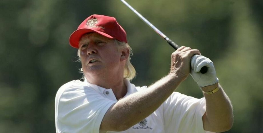 дональд трамп, гольф-клуб, самолет, истребитель, F-16