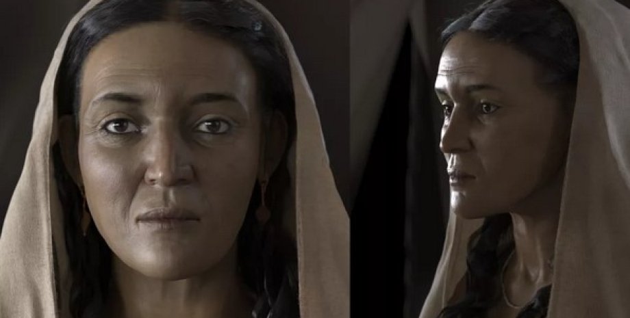 Хінат, реконтструкція обличчя, жінка, набатеї, Набатейське царство