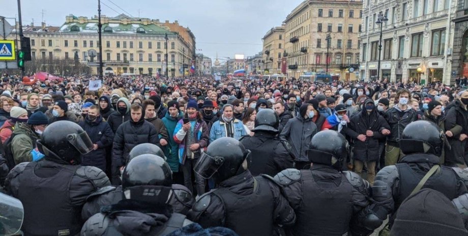Протести Росія мітинги акції затримання