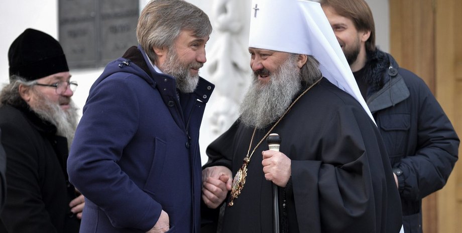 Вадим Новинський та намісник Лаври метрополит Павло Лебідь