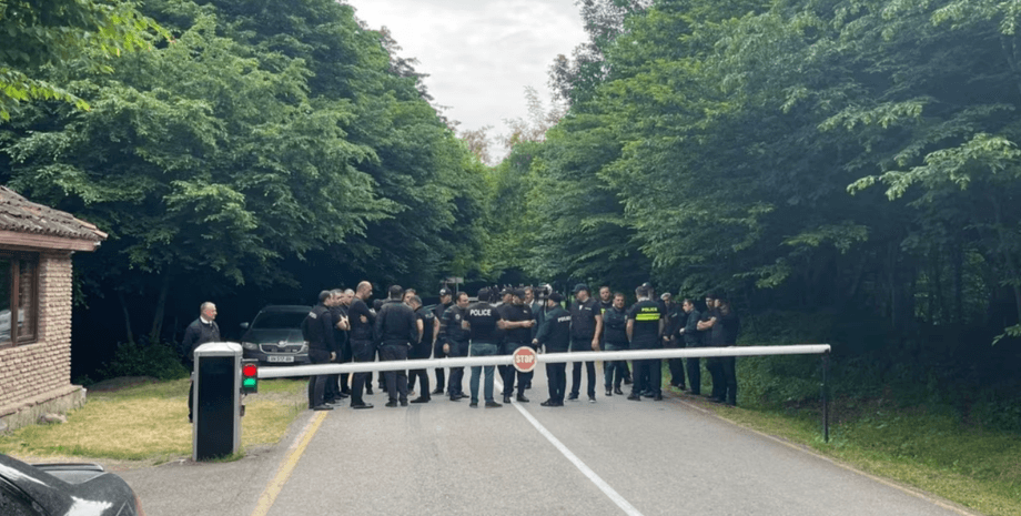 митинг грузия, полиция