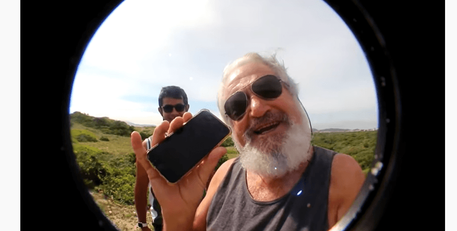 смартфон, падение, самолет, человек, показывает