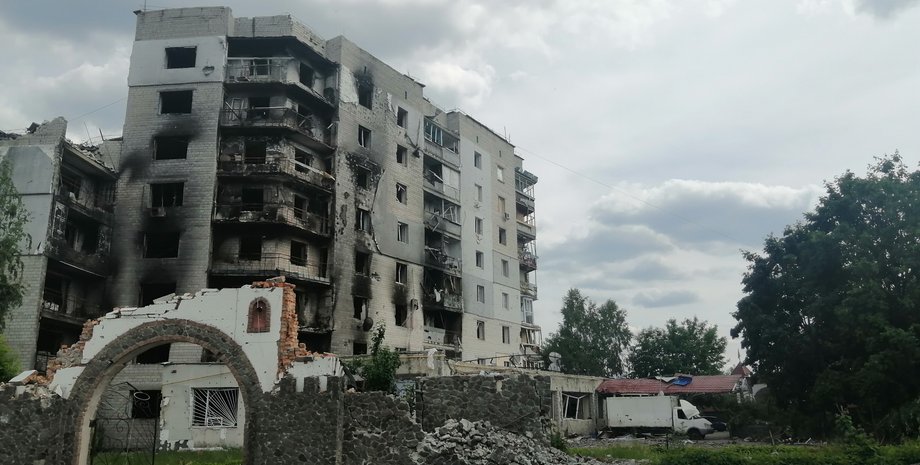 город, разрушения, агрессия РФ, война, Бородянка