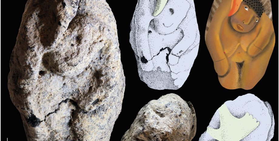 Фигурка изображает гуся и женщину