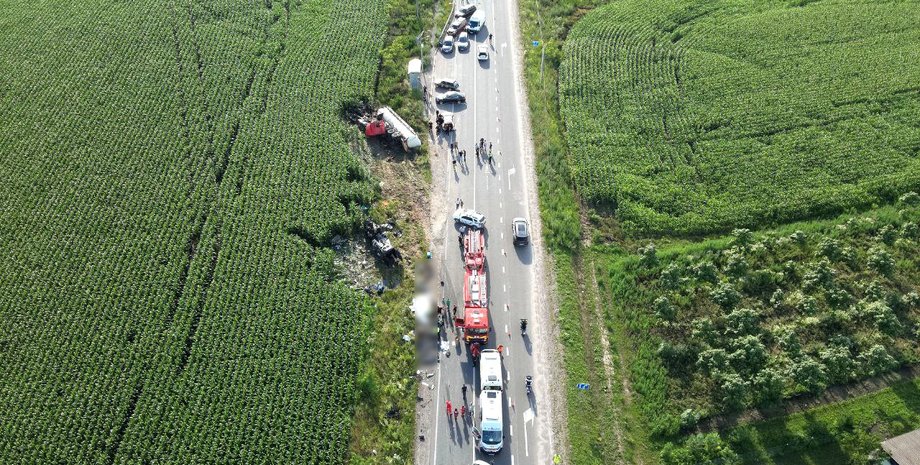 Место ДТП в Ровненской области
