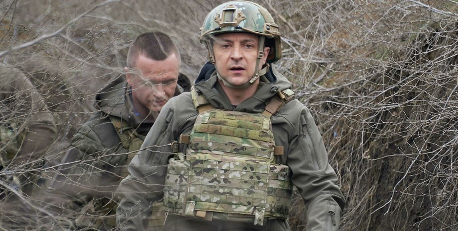 Владимир Зеленский, военный, окоп, фото