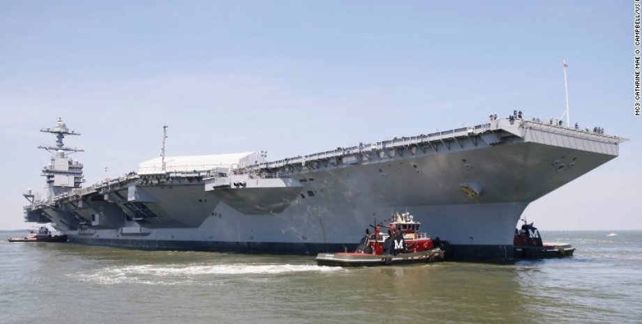 USS Gerald R. Ford на испытаниях / Фото: cnn.com