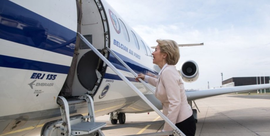 Урсула фон дер Ляйен Самолет Самолет главы Еврокомиссии Урсулы фон дер Ляйен