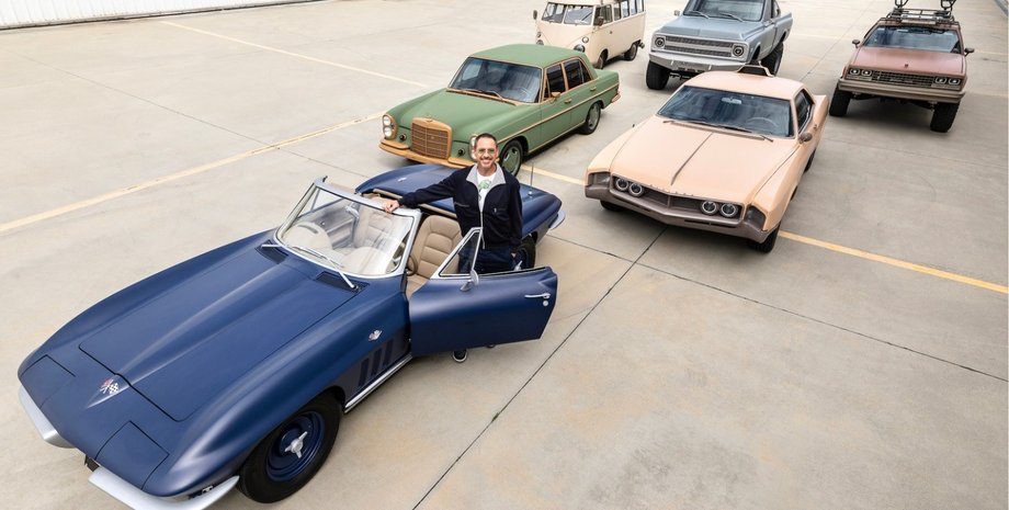 авто Роберт Дауни младший, Роберт Дауни младший, Chevrolet Corvette, Mercedes 280, Buick Riviera, Volkswagen T1