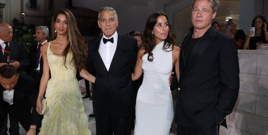Джордж Клуни, Амаль Клуни, Брэд Питт, Инес де Рамон