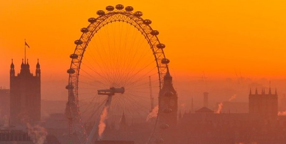 Лондон, закат, жара