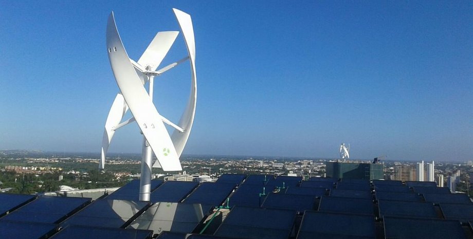 Вертикальна вітряна турбіна, V-Air, вітрогенератор, фото