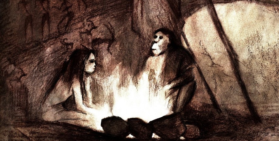 стародавні люди, малюнок, фото