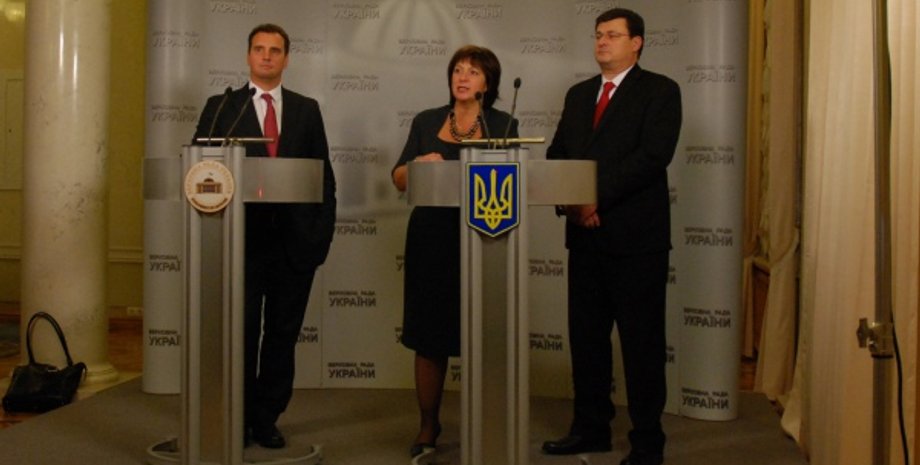 Айварас Абромавичус, Наталья Яресько и Александр Квиташвили / Фото: FaceNews