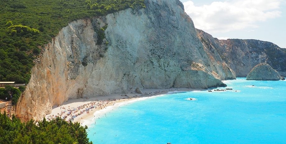 Пляж Порто Кацики, пляж остров Лефкада, Лефкада древнегреческие легенды, легенда о Сапфо Лефкада, Лефкада мифы