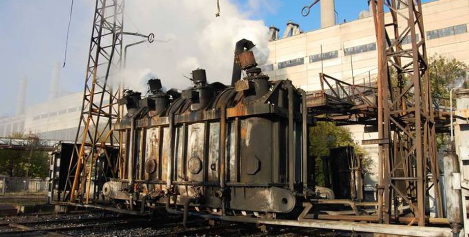 Разрушения на Луганской ТЭС / Фото пресс-центра АТО
