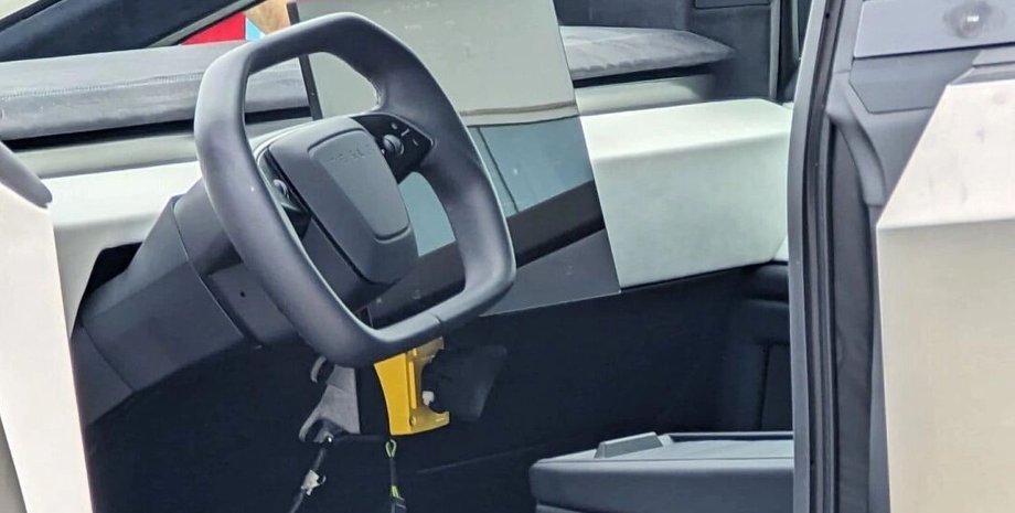 Tesla, Tesla Cybertruck, Интерьер, Салон, Авто, Автомобили, Новинки, Пикап, Электромобили, Фото