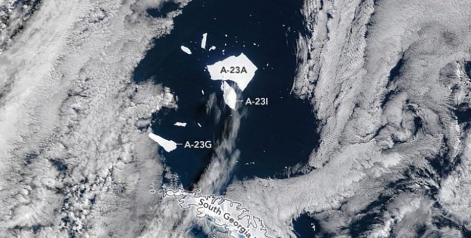 крупнейший айсберг а23а