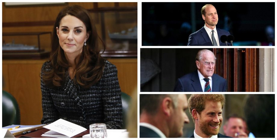 принц филлип, уильям, гарри, кэйт миддлтон