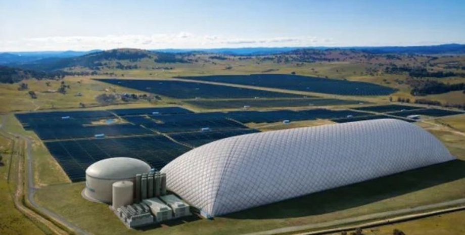 СО2-батарея под куполом на Сардинии