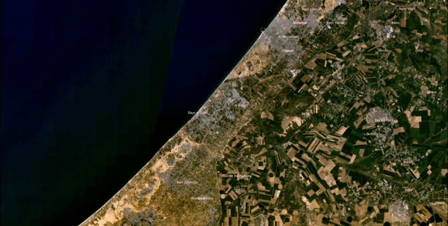 Сектор Газа, супутник