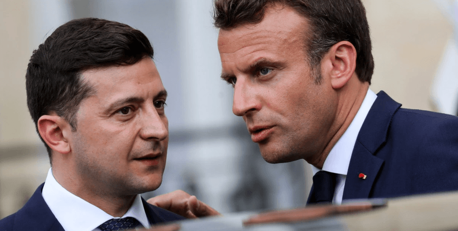 макрон, зеленский, президент франции. президент украины