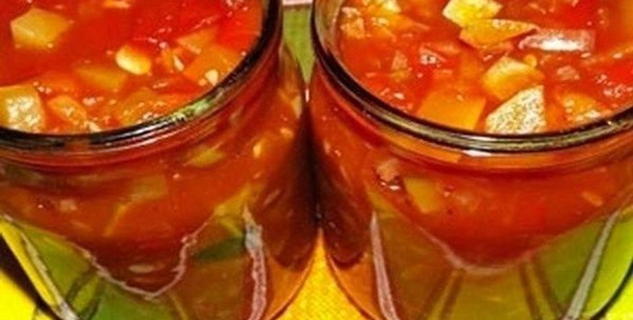 Кабачки с томатной пастой, кабачки в томате, заготовки на зиму