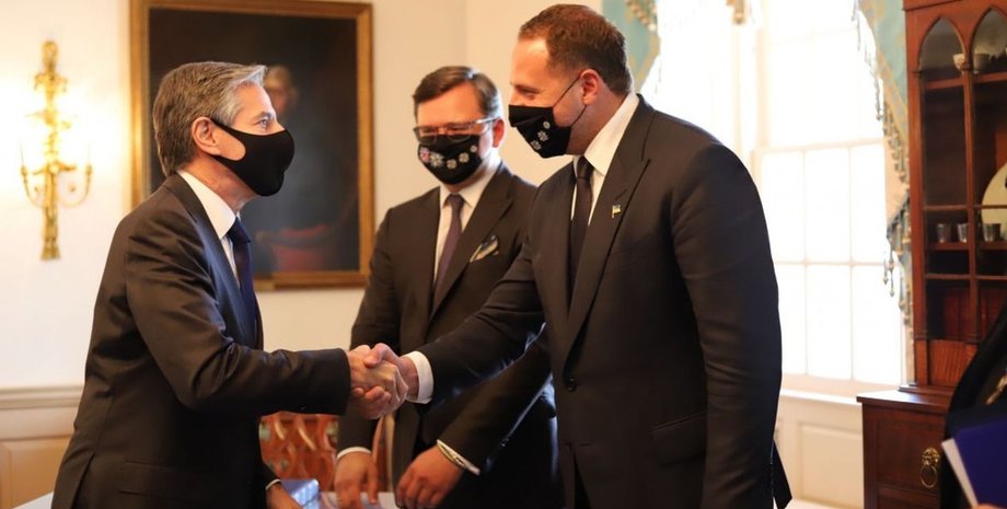 Блінкен, Кулеба, Єрмак, зустріч,