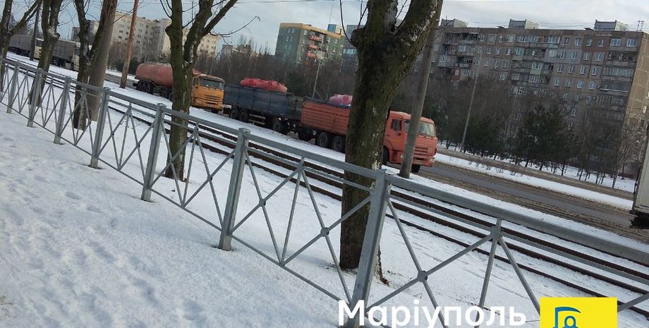 Мариуполь, колонна РФ, военная колонна, ВС РФ