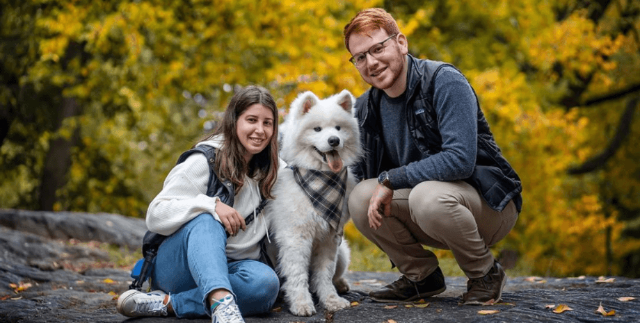 Люди, собака, лайка, питомец