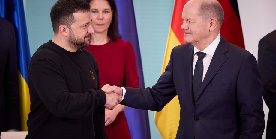 Володимир Зеленський, Олаф Шольц, президент України, канцлер Німеччини, світові лідери